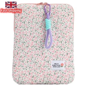 11 Inch Floral Computer Cover Bag Shockproof Laptop Case for Students (Pink) - Photo 1/7