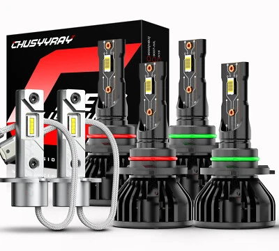 For Chrysler 300M 1999-2004 Combo LED Headlight High Low Beam Fog Light Bulbs - Image 1 of 4