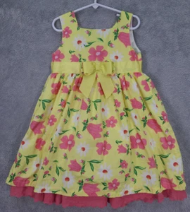 Blueberi Boulevard Girls Yellow Fit And Fare Lined Dress Sz 6 - Picture 1 of 11