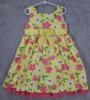 Blueberi Boulevard Girls Yellow  Fit And Fare Lined Dress Sz 6 - Image 1 of 4