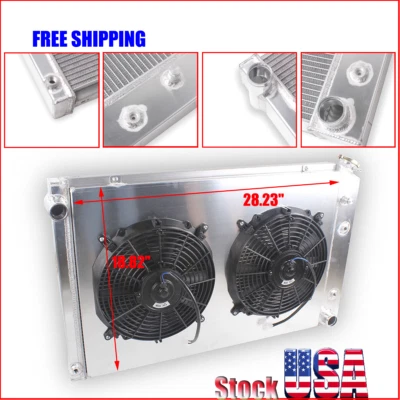 3 Row For 1973-1987 CHEVROLET Chevy C/K C10 C20 C30 Aluminum Radiator Fan Shroud - Image 1 of 4