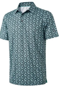 Performance Polo Men Golf Stretch Short Sleeve Striped Dry Fit Moisture Wick S - Picture 1 of 5