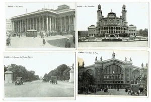 PARÍS FRANCIA ~ Lote de 16 postales antiguas que muestran monumentos - Imagen 1 de 5