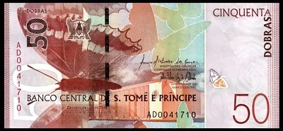 ST. THOMAS & PRINCE 50 DOBRAS 2016 / 2018 P 73 SAO TOME UNC *** - Image 1 of 2