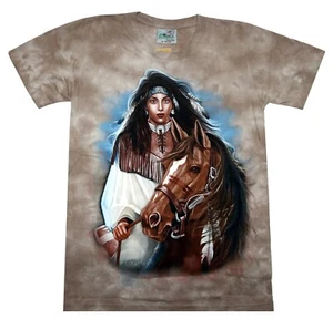 T-shirt cowboy indiano taglia S cavaliere cavallo cavalli lupo rodeo indiana nativa - Foto 1 di 2