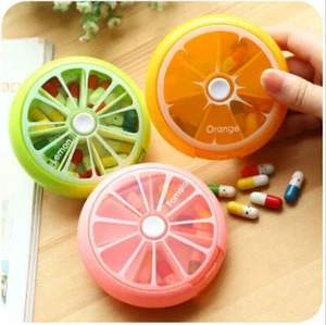 Medikamentenbox RUNDE Pillendose 7Tage Tablettenbox Pillenbox Tablettendose DE - Bild 1 von 15