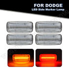 4PC Amber/Red LED Fender Side Marker Lights For 10-18 Dodge Ram 2500 3500 Dually