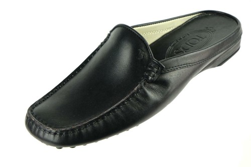 TOD’S 2x Sandali neri TOD'S in pelle strutturata mules slides 7 ITALIA