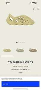 adidas Yeezy Foam Runner Sulfur GV6775 - Men’s Size 14 - Express Shipping - Picture 1 of 6