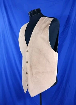 Vintage Scully Western Suede Brown Snap Button California Buttons Men's Large - Image 1 of 4