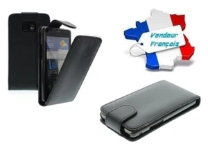 Housse Etui Coque Luxe (CUIR NOIR) ~ Nokia C6-00 / C6 - Photo 1 sur 12