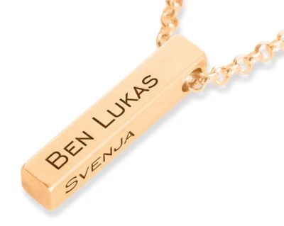 Herren Mann Kette mit Gravur Geschenk Papa NamensketteKette mit Gravur rosé  - Bild 1 von 4