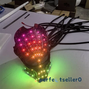 Predator LED Colorful Light Helmet Mask Remote Control Costume Props Xmas Gifts - Picture 1 of 7