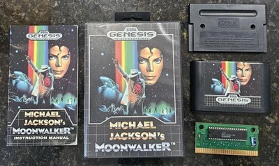 Michael Jackson's Moonwalker Sega Genesis Completo En Caja Con Estuche Etiqueta Colgante Manual  Foto 1 de 4