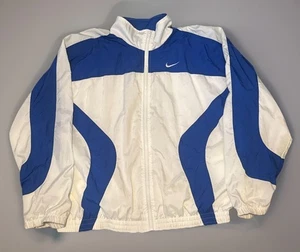 Vintage 80s NIKE Sportswear Blue White Full Zip Windbreaker Jacket Medium - Bild 1 von 8
