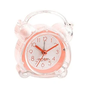 Kids Alarm Clock, ABS Twin Bell Alarm Clock Cute Silent Children Bedroom Pink - Picture 1 of 8
