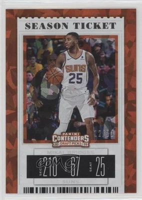 2019 Panini Contenders Draft Picks Season Cracked Ice Ticket /23 Mikal Bridges - Image 1 of 2