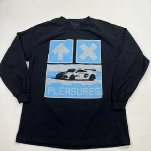 Pleasures Now Drive Black Long Sleeve T Shirt Size Lace Streetwear Race Car - Picture 1 of 5