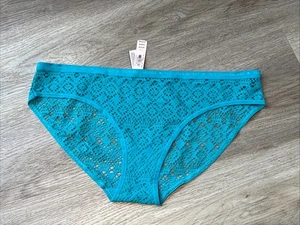 Bikini Victoria's Secret Culotte mutandine mutandine traslucide blu ~ grande nuovo con etichette - Foto 1 di 5