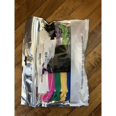 50 Wholesale Hair Ties Elastic Ponytail Holders emi foe tie Ribbon Ouchless Yoga - Image 1 of 2