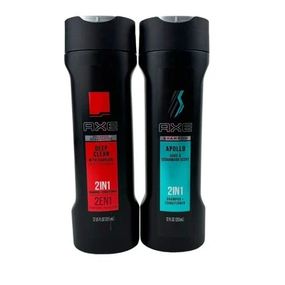 Axe 2in1 Shampoo & Conditioner (1 each of Apollo and Deep Clean) 12oz Bottles - Image 1 of 3