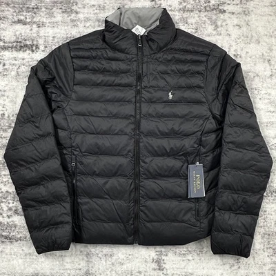 NUEVO CON ETIQUETAS Polo Ralph Lauren P-Layer 2 Reversible Negro Gris Chaqueta Niños Jóvenes 18-20 Foto 1 de 4