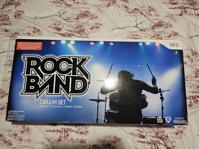 Nintendo Wii Rock Band Drum Kit - Like New - Boxed Drums Sticks Manual - Image 1 of 4