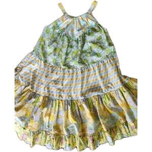Matilda Jane Daisy Floral Ruffled Summer Sundress Tiered Girls Dress Size 10 - Picture 1 of 11