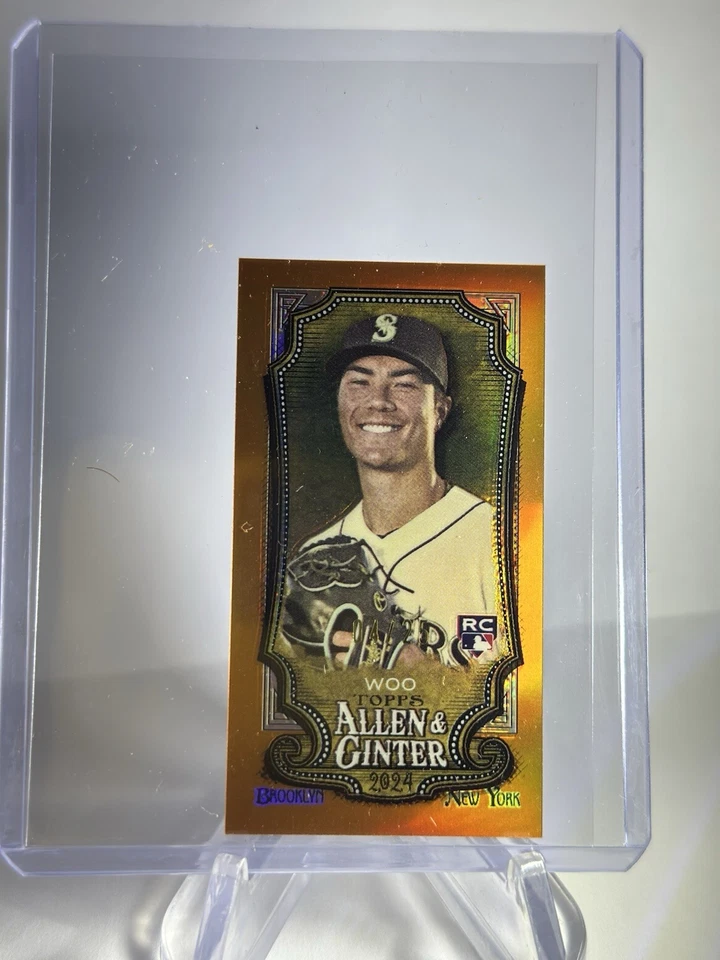 2024 Topps Allen & Ginter BRYAN WOO #78 Chrome Mini Orange Refractor ROOKIE /25 - Image 1 of 2