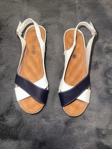 Pavers Women's Slingback Sandals with Wedge Heel UK Size 5, EU Size 38, Wide Fit - Picture 1 of 7
