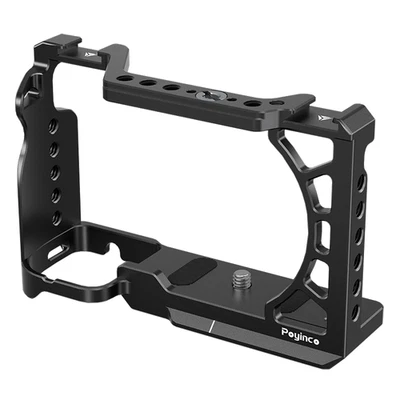 Camera Cage Stabilizer Rig with Cold Shoe Mount 1/4 & 3/8 Threads for Sony A6000 - Image 1 of 4