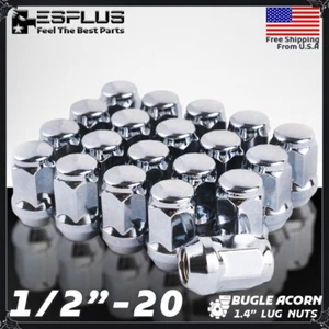 [24] Chrome 1/2"-20RH Acorn Wheel Lug Nut For Dodge Dakota Durango Viper - Picture 1 of 10