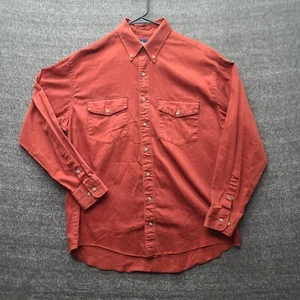 Vintage Wrangler Shirt Mens L 16 1/2-34 Brushpopper X Long Tails Western Cowboy - Picture 1 of 9