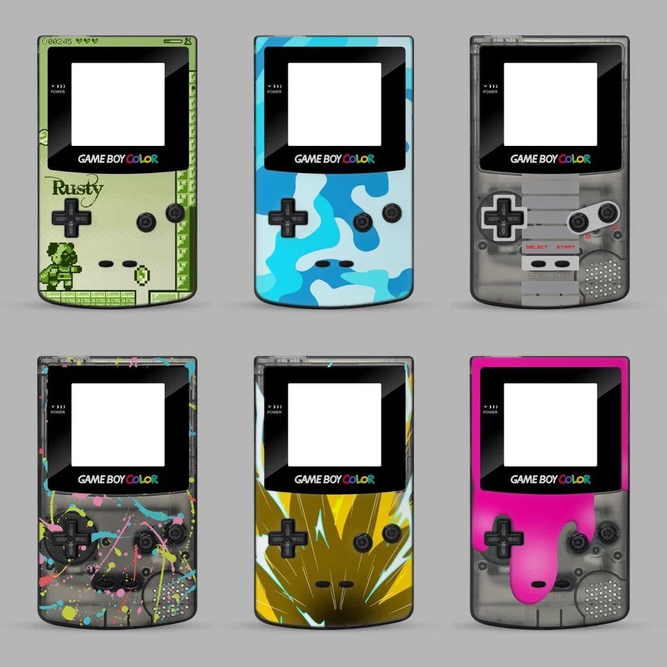 Game Boy Color UV Printed Shell Case IPS Replacement GBA RetroSix ABS - Image 1 of 1
