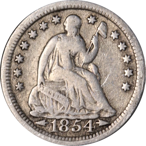 1854-P Seated Liberty Half Dime Great Deals From The Executive Coin Company Cover