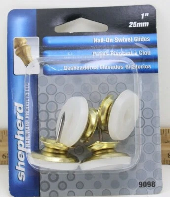 Deslizadores para muebles Shepherd 9098 1" 25 mm, paquete de 4 nuevos Foto 1 de 4