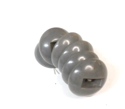 Vintage Lot  of  6 Gray 5/6 in  Plastic Buttons with Rounded Tops - Mint - Image 1 of 4