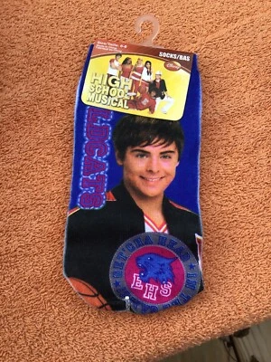 High School Musical 2 - Zack Efron - Wildcats - Calcetines Talla 6-8 Foto 1 de 2