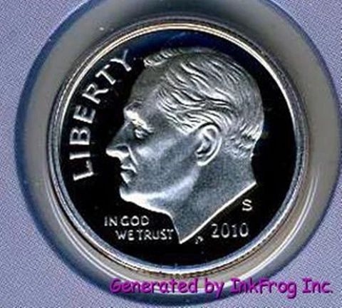 2010 S Clad Roosevelt Dime Deep Cameo Gem Proof Cover