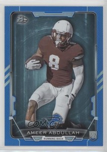 2015 Bowman Rookies Blue Rainbow Foil /499 Ameer Abdullah #33 Rookie RC