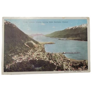 Postal de recuerdo foto Juneau Alaska AK Gastineau Winter & Pond C148 años 40 - Imagen 1 de 2