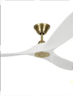 Modern Brushed Brass Ceiling Fan /60”Wood Blades/NO LIGHT/100v-240v/50htz-60htz - Image 1 of 4