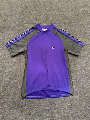 Womens Pearl Izumi Bike Jersey Top Purple Leaf M Cycling 3/4 Zip Short Sleeve - Image 1 of 4