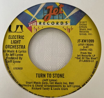 ELO 45 Turn to Stone / Mister Kingdom JET rock 1977 EX - Image 1 of 3