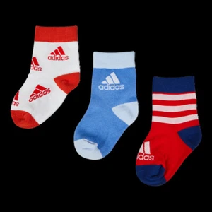Adidas 3 Pairs Infant toddler Socks White /Multi  Size KM 5.5k-7k---7.5--9.5K - Picture 1 of 2