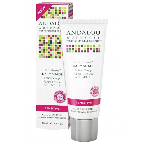 Andalou Naturals 1000 Roses Daily Shade Facial Lotion SPF 18 2.7 FL Oz