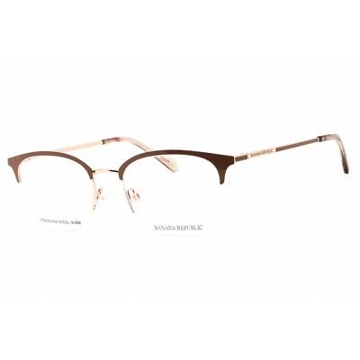 Banana Republic Women's Eyeglasses Brown Cat Eye Half Rim Frame BR 229 009Q 00 - Image 1 of 2