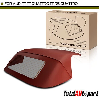 Tapa blanda convertible borgoña para Audi TT Quattro 2008-2013 TTS Quattro 09-13 Foto 1 de 4