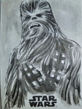 Chewbacca Solo: A Star Wars Story Sketch Card Neil Camera Topps 1/1