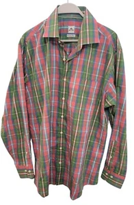 Peter Millar Long Sleeve Button Down Shirt Men's Large Colorful Plaid - Picture 1 of 18